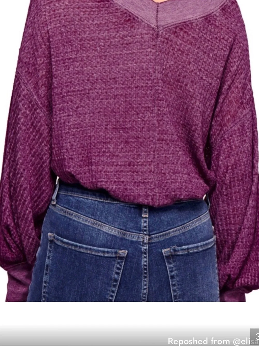 FREE PEOPLE S Maroon Purple South Side Pullover Top